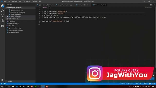 Image Overlay in OpenCV -part5- Opencv Tutorials смотреть онлайн