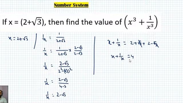 If x = (2+√3), then find the value of (x^3+1/x^3 ) смотреть онлайн