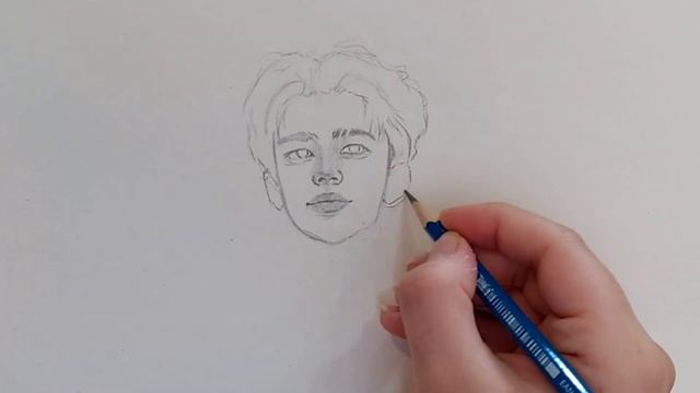Drawing Stray Kids Hyunjin / Hyunjin Skz/ Pencil Sketch Tutorial