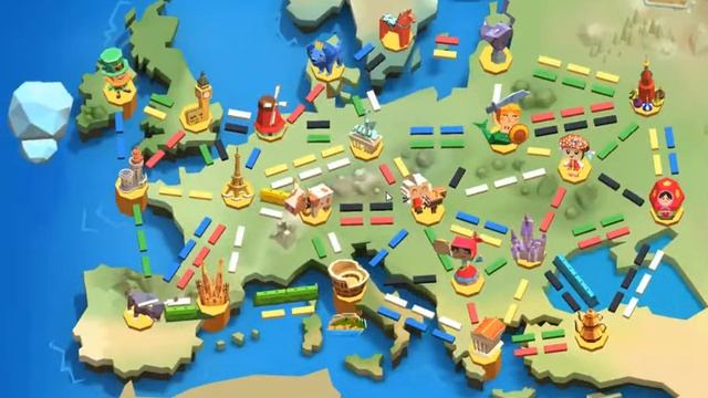 Ticket to ride - First Journey Train Adventure Board Game 1v1 1v2 1v3 Expert AI Europe map смотреть онлайн