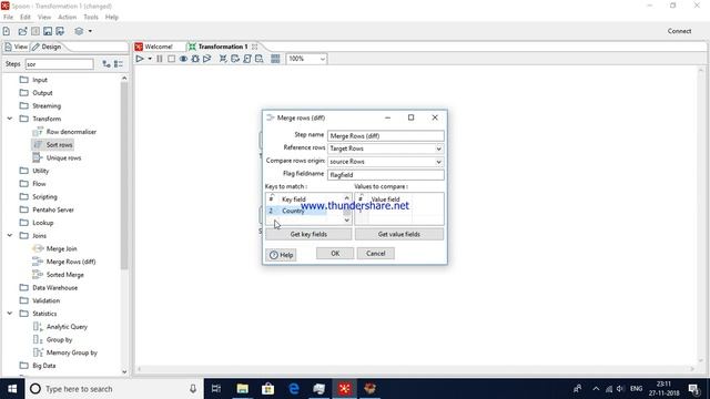 merge rows diff in Pentaho Data Integration смотреть онлайн