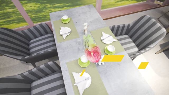 LoFurniture | Outdoor Aluminum Table & Chair, HPL Board Table Top & Sunbrella Fabric - TAMMY Series смотреть онлайн