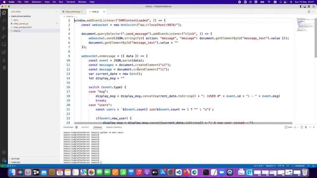 Websocket with Python websockets смотреть онлайн