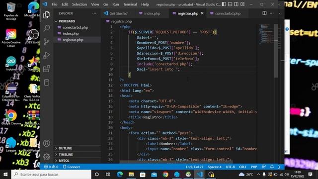 CRUD - Registrar datos con php y Mysql (Paso a Paso) смотреть онлайн