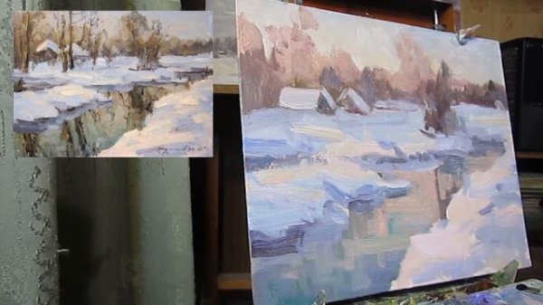 "Вечер. Незамерзающая речка" - 2022г | Туписов Владимир