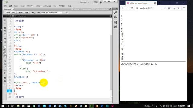 php and mysql tutorial bangla 10 while loop, for loop , foreach loop смотреть онлайн
