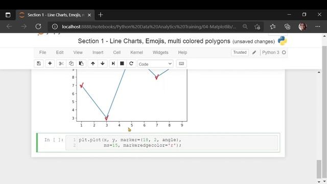 Data Visualization using matplotlib - Section 1b: Saving the charts, Emojis, Multi colored polygons смотреть онлайн