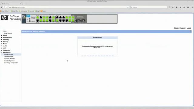 How to backup HP ProCurve 1810G-24 Switch configuration file смотреть онлайн