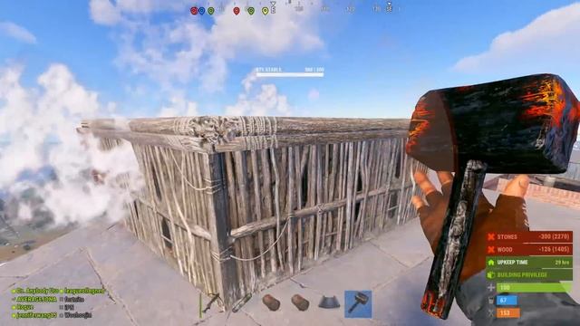 We Built a mountain fortress in the Sky on Official Rust.. смотреть онлайн
