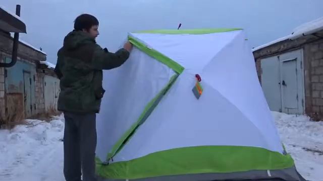 Зимняя палатка Lotos Лотос Куб 4 Лонг Компакт Термо смотреть онлайн