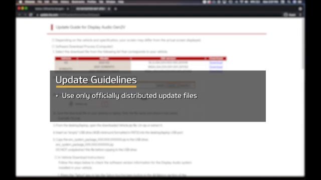 Standard Audio System Updates (Display Audio) смотреть онлайн