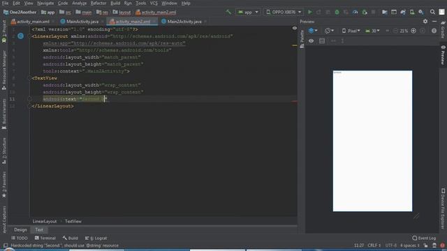 #Android studio | Onclick one to another Activity in android studio смотреть онлайн