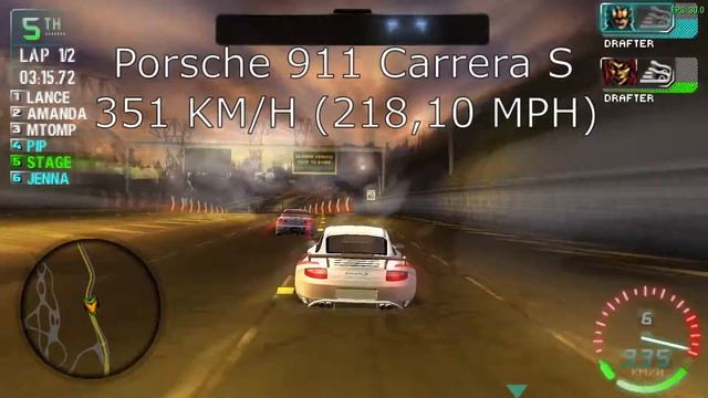 Need for Speed Carbon Own the City Top Speed of all cars смотреть онлайн