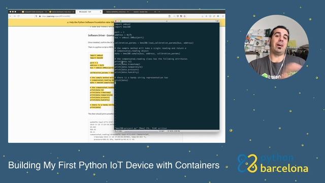 PyDayBCN 2020 Track 2 - Building My First Python IoT Device with Containers in 20 minutes by M. Pou смотреть онлайн