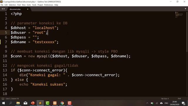 Tutorial Pemrograman PHP (Bag. 19) | Cara Koneksi MySQL di PHP смотреть онлайн