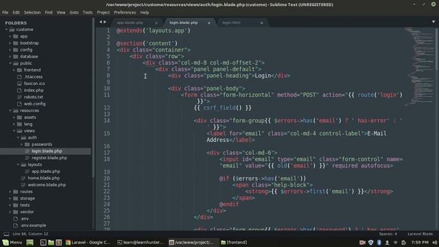 45.laravel bangla tutorial (Auth customization |LOGIN) |#authentication смотреть онлайн