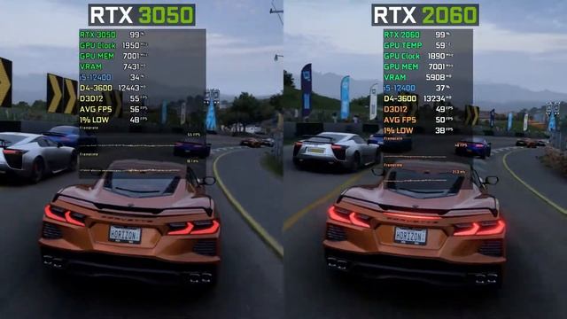 RTX 3050 VS RTX2060 | Forza Horizon 5 1080P смотреть онлайн