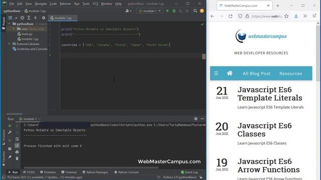 Python Mutable vs Immutable смотреть онлайн