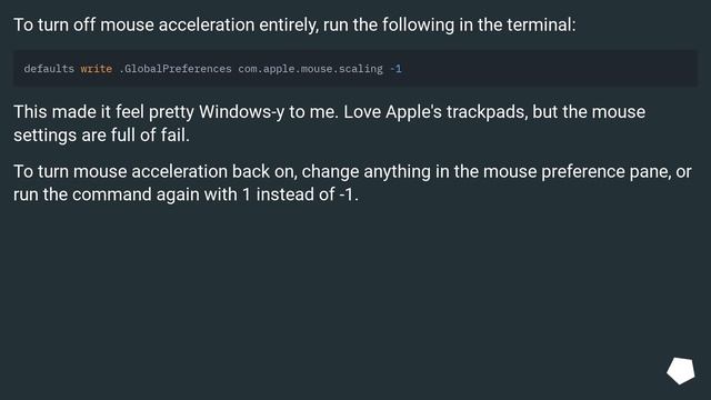 Make Mac OS X mouse acceleration more Windows-like смотреть онлайн