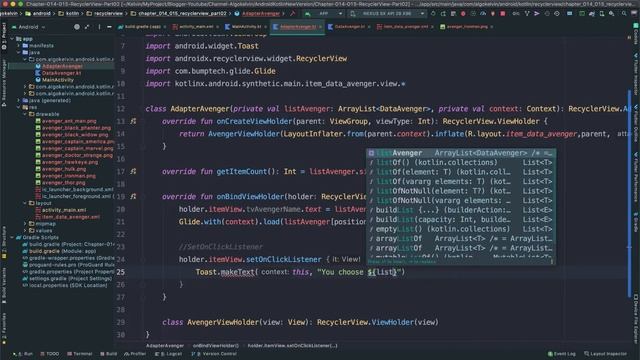 Android Kotlin 009: RecyclerView Part 02: setOnClickListener смотреть онлайн