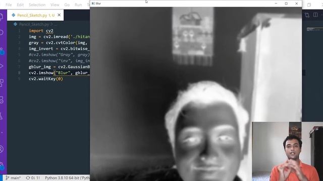How to make a Pencil Sketch from OpenCV and Python || Hindi смотреть онлайн
