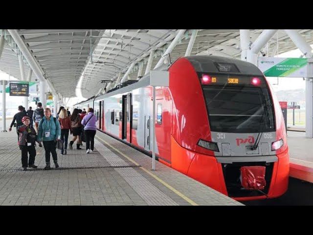 Из США в Россию, вокзал электрички Ласточка в Сочи, обзор поездки в Краснодар #lifeinrussia смотреть онлайн