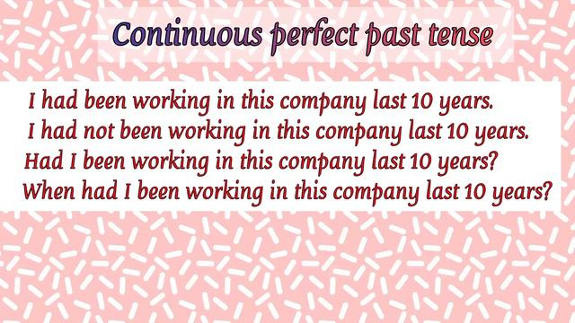 Continous perfect Tenses (present, Past, future) what is the use of since, last, next смотреть онлайн