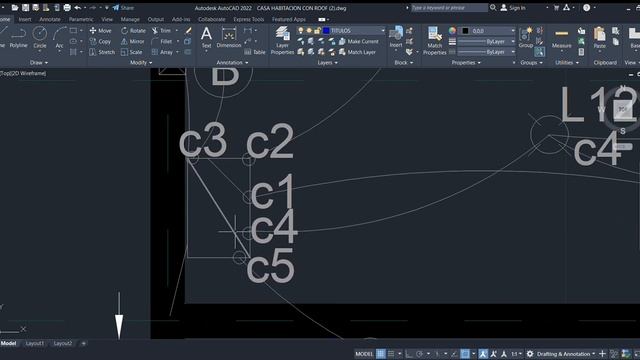 Autodesk AutoCAD 2022 CASA HABITACION CON ROOF 2 dwg 2022 04 24 17 41 02 смотреть онлайн