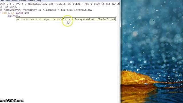 printing in a Line with ForLoop Python 34 смотреть онлайн