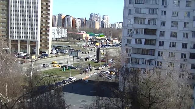 Вид на 2 района, 2 шоссе и Метро, север Москвы смотреть онлайн