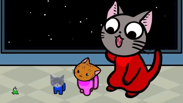Mini Crewmate is not only cats - Pushcats cat Cartoon Animation смотреть онлайн