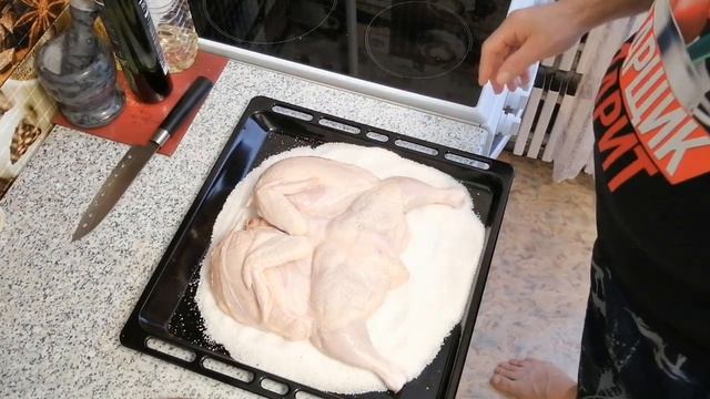 Курица на соли в духовке смотреть онлайн