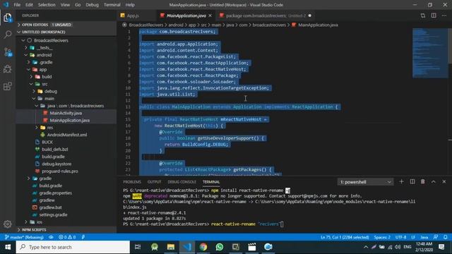 Rename react native app (Display, Title, Package) смотреть онлайн