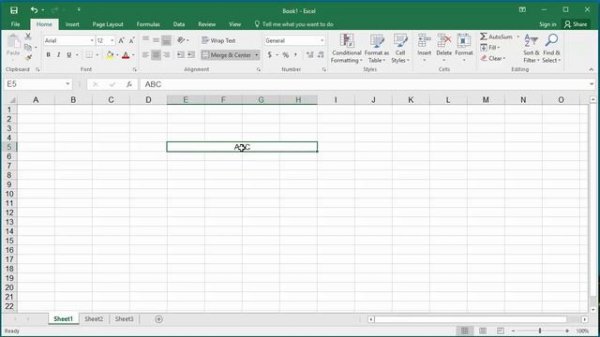 How to Merge Cells in Excel 2016