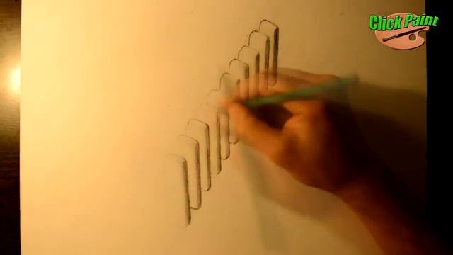 Как нарисовать 3D рисунок домино карандашом.How to draw 3D Domino pencil. смотреть онлайн