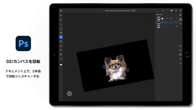 iPad版Photoshop 簡単に髪の毛切り抜き と 回転機能＃１０ смотреть онлайн