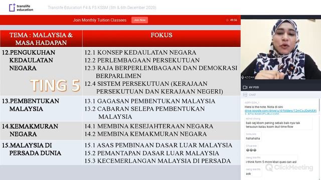 Form 4 & Form 5 Sejarah Ceramah / Trial Class - 5 Dec 2020 смотреть онлайн
