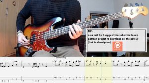 Simply Red - Sunrise BASS COVER + PLAY ALONG TAB + SCORE