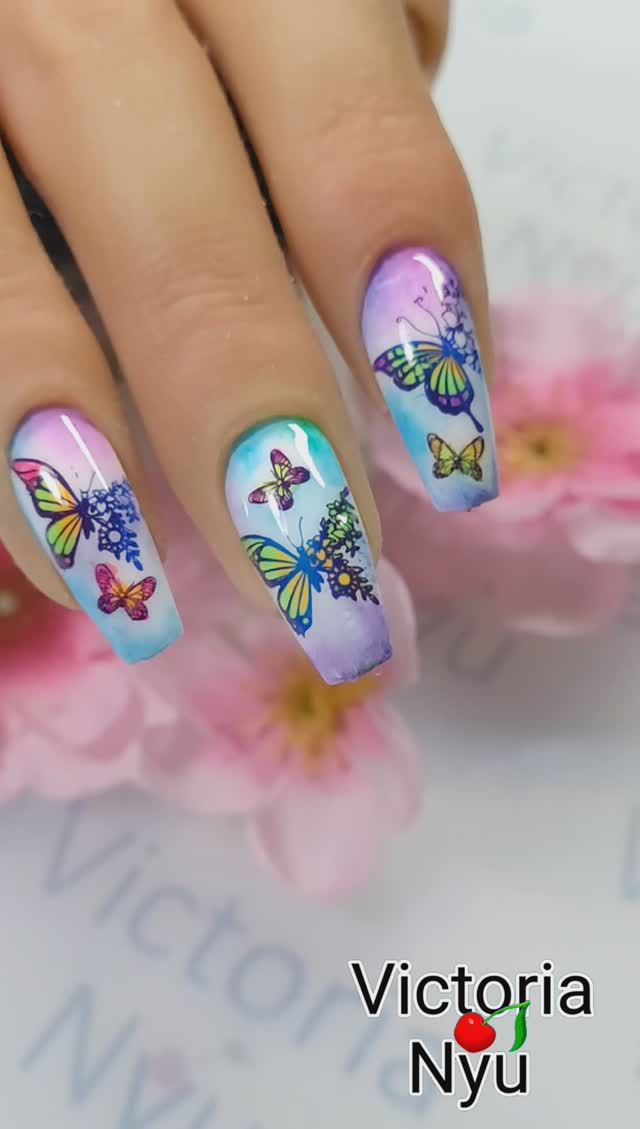 #butterfly #nails #nailart #stamping #ногти #дизайнногтей #naildesign #uprettego #стемпинг смотреть онлайн