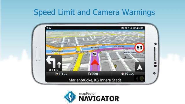 Presentation of MapFactor Navigator 3.1 - free offline gps navigation app [Android] смотреть онлайн