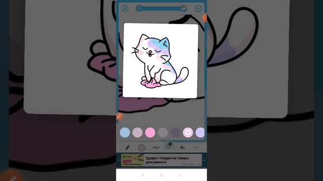 рисуем милые синенькую кошечку смотреть онлайн