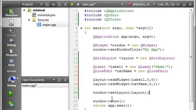 C++ Qt 09 QGridLayout смотреть онлайн
