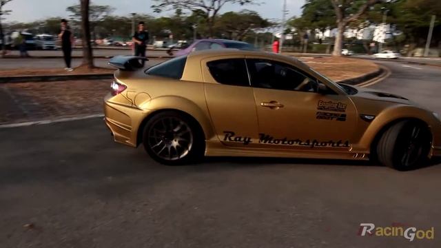 Pink Stock Rims Nissan GTR ! Gold Mazda RX-8 Drive Off ! смотреть онлайн