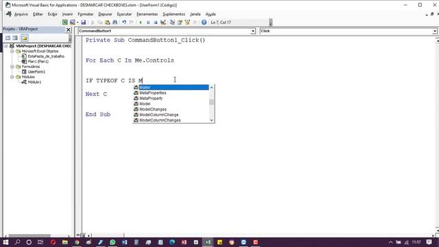 EXCEL VBA 2020 DESMARCAR TODAS AS CHECKBOXES NO FORMULÁRIO смотреть онлайн