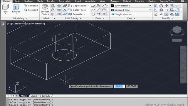 AutoCad 3d Modeling 46 ( Copy Edges ) смотреть онлайн
