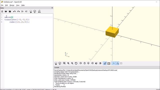 OpenSCAD - Union смотреть онлайн