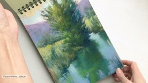 Листаем скетчбуки. Мои работы сухой пастелью. Скетчбук от Falafel Books
