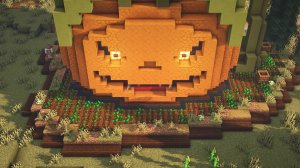Учебник по майнкрафту, как построить тыквенный домик на хэллоуин, minecraft.