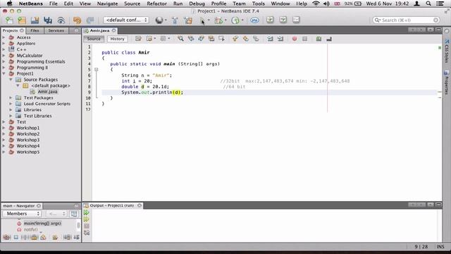 ۳- متغیرها در جاوا Java смотреть онлайн