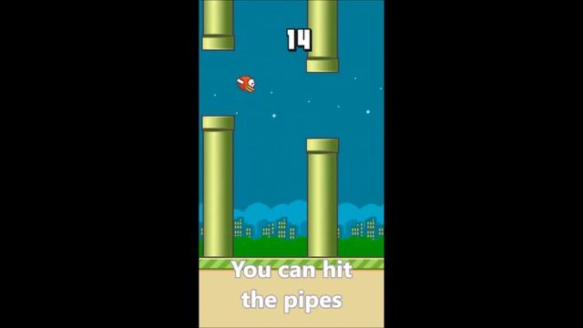 Flappy Bird Cheat! God Mode - Bird cant be killed - See final level ! смотреть онлайн